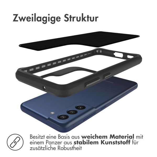 imoshion Rugged Hybrid Carbon Case Samsung Galaxy S21 FE - Schwarz