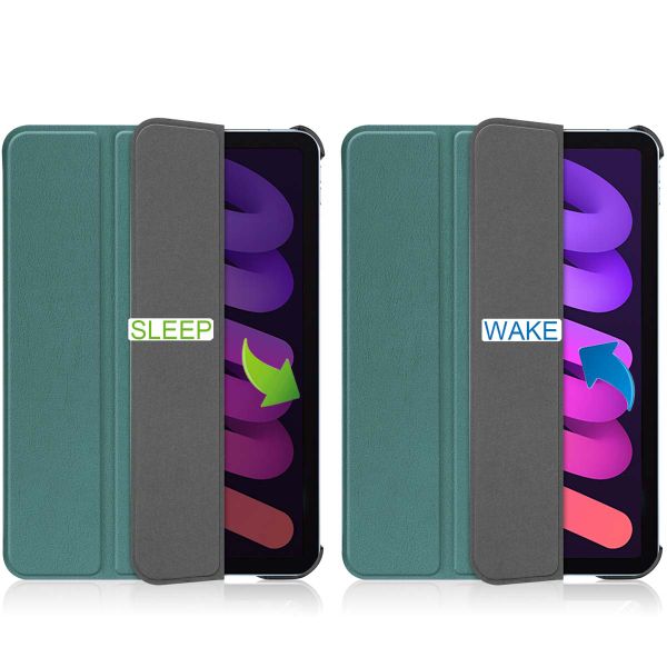 imoshion Trifold Klapphülle Apple iPad Mini 7 (2024) / iPad Mini 6 (2021) - Dunkelgrün