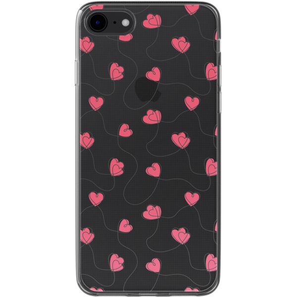 imoshion  Design Hülle für das iPhone SE (2022 / 2020) / 8 / 7 - Dusty Rose Connected Hearts