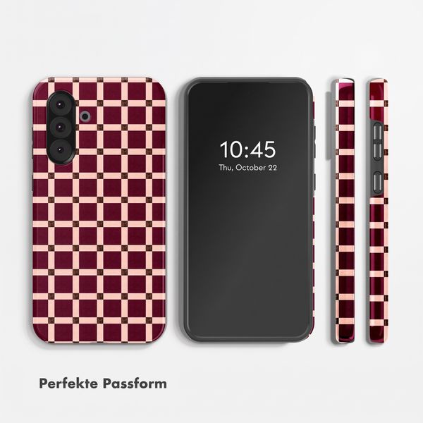 Selencia Vivid Back Cover Samsung Galaxy A36 / A56 - Check This Burgundy