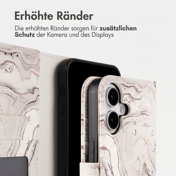 imoshion Design Klapphülle Apple iPhone 16 - Sandy Marble