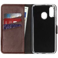 Selencia Echtleder Klapphülle Samsung Galaxy A40 - Braun