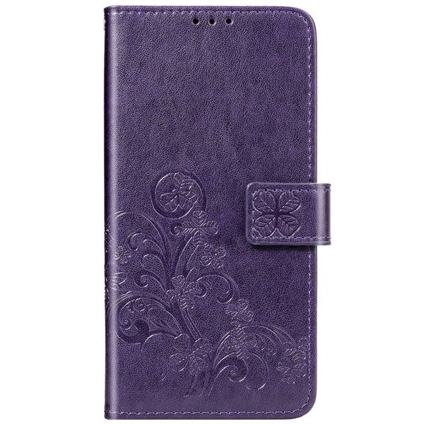 Kleeblumen Klapphülle Violett Samsung Galaxy A01