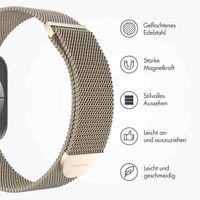 imoshion Magnetisches Milanaise Armband für das  Apple Watch Series 1 - 11 / SE / Ultra (44/45/46/49 mm) - Größe M - Champagne Gold