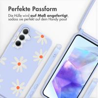 imoshion SilikonHülle design mit Band Samsung Galaxy A55 - Lila Flower Distance