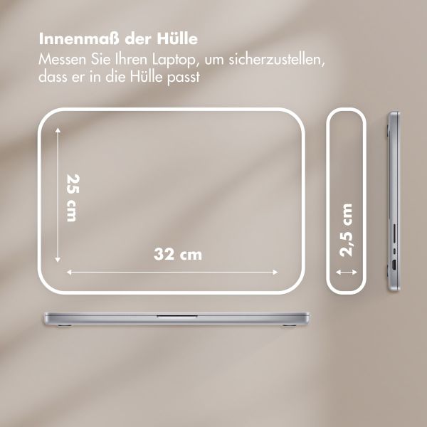 Selencia Teddy Laptop Hülle 13-14 Zoll - Laptop Sleeve - Sand