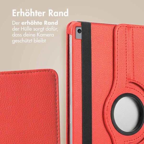imoshion 360° drehbare Klapphülle Apple iPad 9 (2021) 10.2 Zoll / iPad 8 (2020) 10.2 Zoll / iPad 7 (2019) 10.2 Zoll - Rot