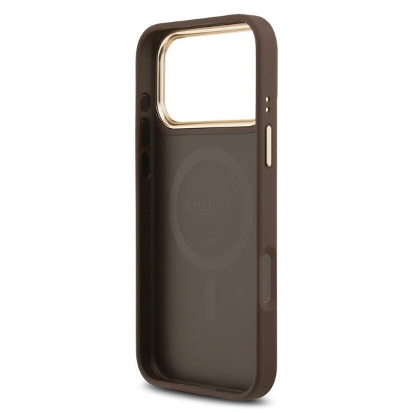 Guess Classic 4G Logo Backcover MagSafe Apple iPhone 17 Pro - Braun