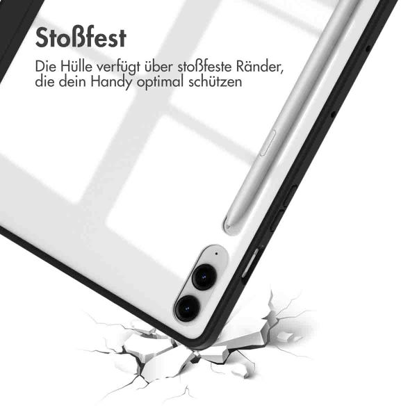 imoshion Trifold Hardcase Klapphülle für das Samsung Tab S10 Plus / Tab S9 FE Plus / Tab S9 Plus 12.4 Zoll - Schwarz