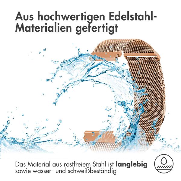imoshion Magnetisches Milanaise Armband -   Universelle 20 mm Anschluss - Größe S - Rosé gold