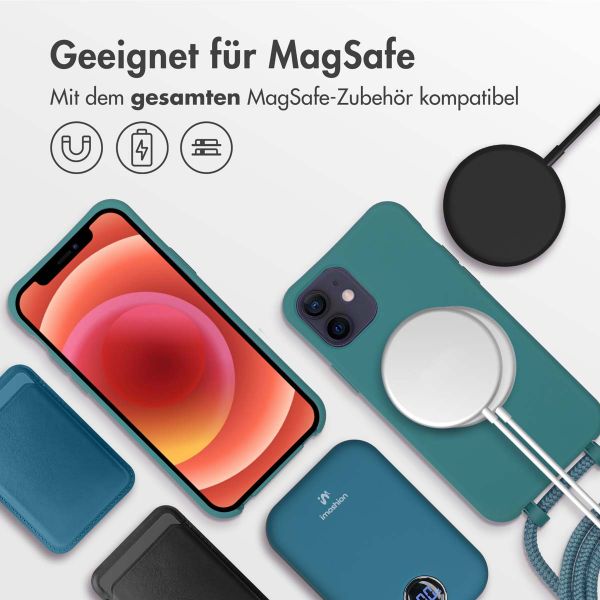 imoshion Color Backcover mit abtrennbarem Band MagSafe für das iPhone 12 (Pro) - Dark Green