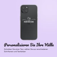 Personalisierte Hülle mit elegantem Herz iPhone 14 - Transparent