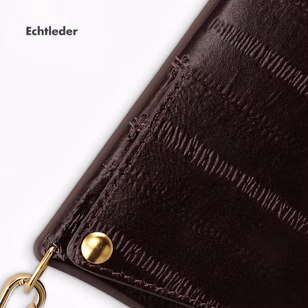 Selencia Nova Echtleder Backcover mit Kartenhalter Apple iPhone 16 - Dark Chocolate