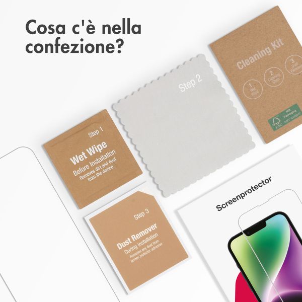 Accezz Screen Protector aus gehärtetem Glas Apple iPhone 17e / 16e / 14 / 13 / 13 Pro