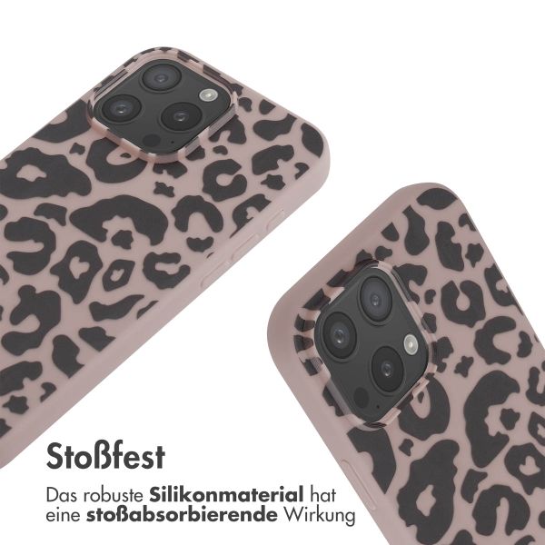 imoshion Silikonhülle design mit Band für das iPhone 16 Pro Max - Animal Pink