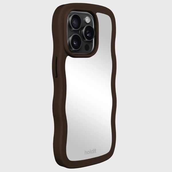 Holdit Wavy Case für das Apple iPhone 14 Pro Max - Chocolate / Mirror