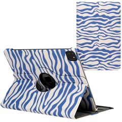 imoshion 360° drehbare Design Klapphülle Apple iPad Pro 12.9 (2018/2020/2021/2022) - White Blue Stripes