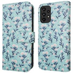 imoshion Design Klapphülle für das Samsung Galaxy A33 - Blue Flowers