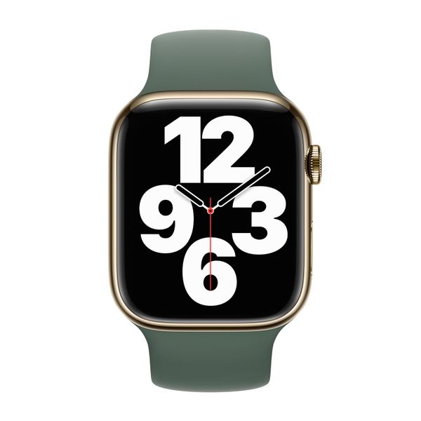 Apple Silikon Solo Loop für  Apple Watch Series 1 - 9 / SE (38/40/41 mm) | Series 10 / 11 (42 mm) - Größe 1 - Eucalyptus