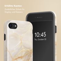 Selencia Vivid Tough Back Cover für das iPhone SE (2022 / 2020) / 8 / 7 - Golden Beige Marble