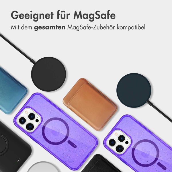 imoshion Sparkle Back Cover mit MagSafe Apple iPhone 15 Pro Max - Glitzer Violett