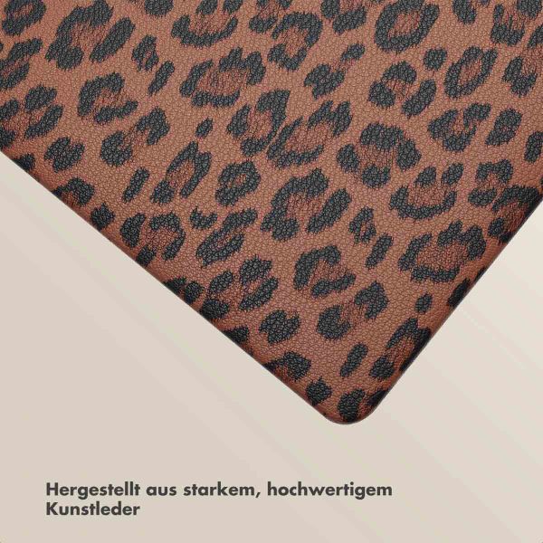 Selencia Sabi Laptop Cover Leopardenmuster Apple MacBook Air 15 Zoll (2023 / 2024 M3 chip / 2025 M4 chip) - Mocha Brown