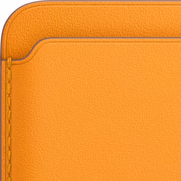 Apple Leather Wallet MagSafe (Apple Wallet 1st generation) - California Poppy