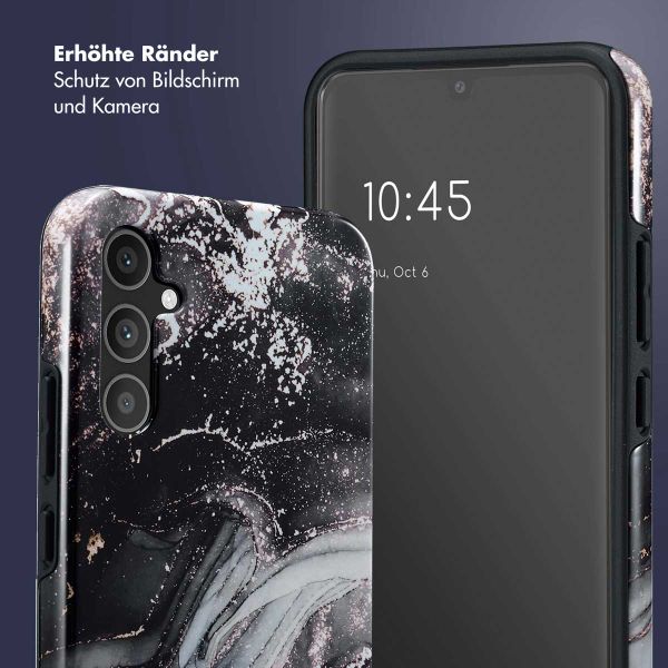 Selencia Vivid Back Cover für das Samsung Galaxy A34 (5G) - Chic Marble Black