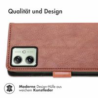 imoshion Luxuriöse Klapphülle Motorola Moto G54 - Braun