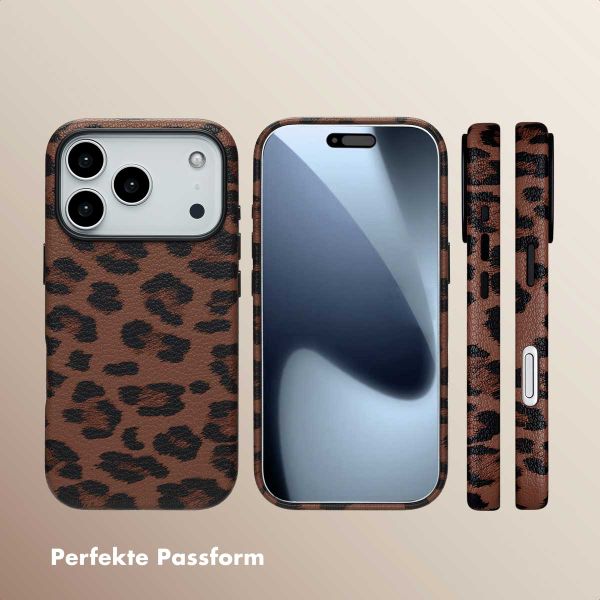 Selencia Sabi Backcover Leopardenmuster mit MagSafe Apple iPhone 17 Pro - Mocha Brown