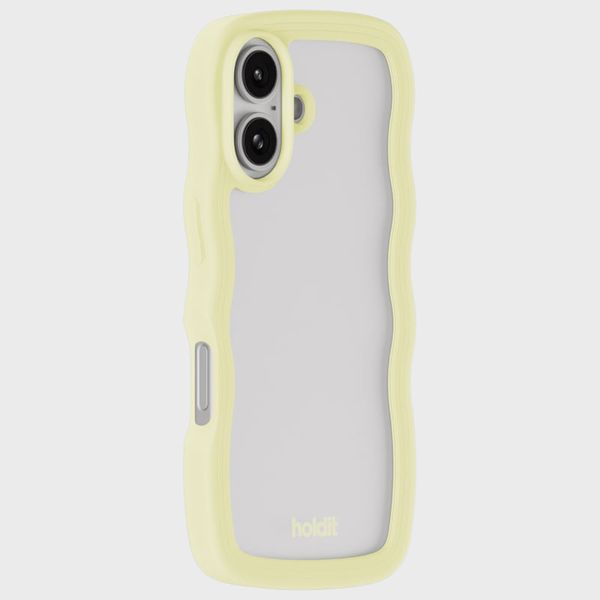 Holdit Wavy Case für das iPhone 16 - Lemonade