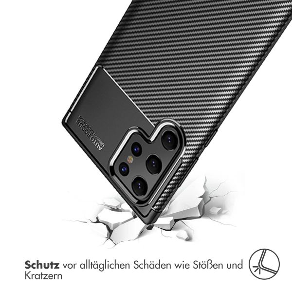 imoshion Carbon-Hülle für das Samsung Galaxy S22 Ultra - Schwarz