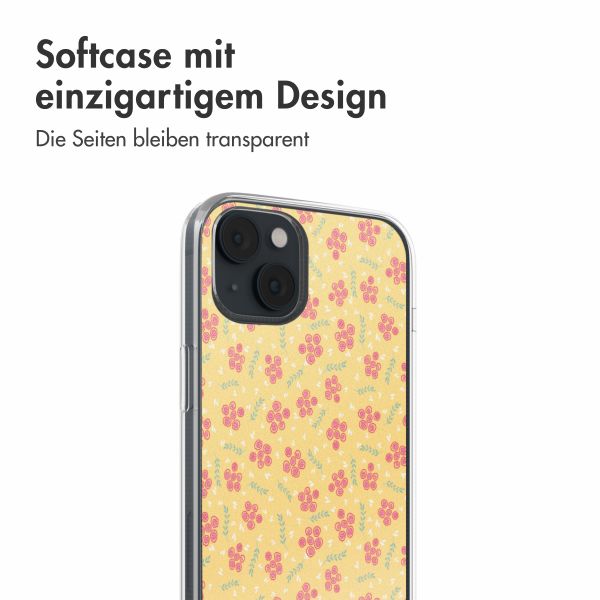 imoshion  Design Hülle für das iPhone 14 - Sunny Yellow Petite Flowers