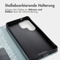 imoshion Design Klapphülle Samsung Galaxy S26 Ultra - Smoke Green Flowers