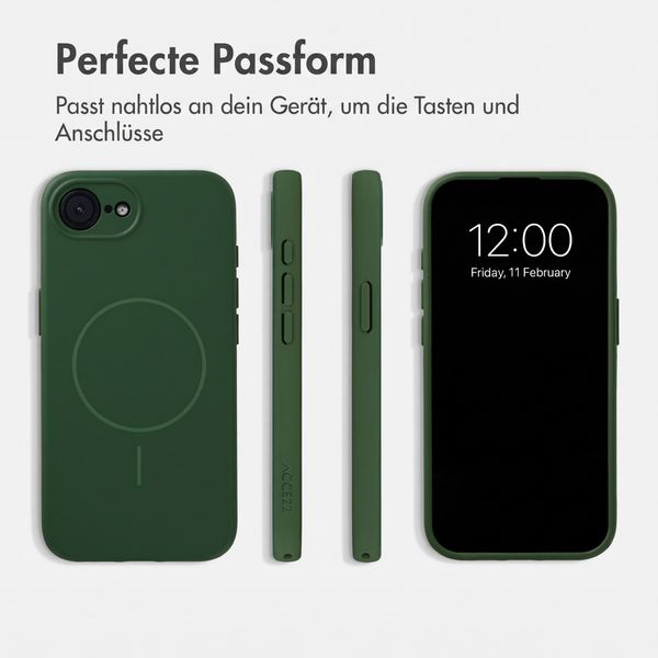 Accezz Grip Backcover mit MagSafe Apple iPhone 17e / 16e - Dunkelgrün