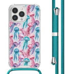 imoshion Design Hülle mit Band Apple iPhone 13 Pro - Jellyfish Watercolor