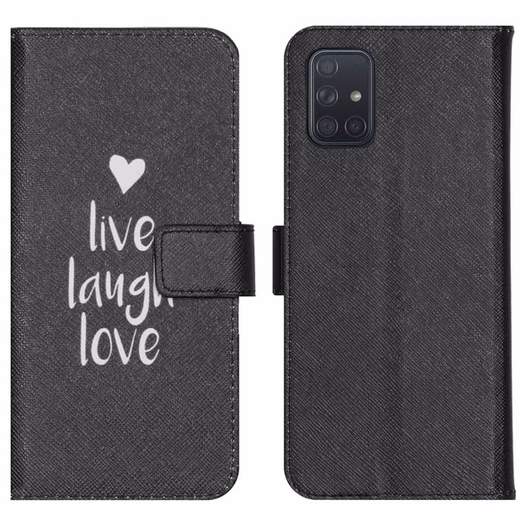imoshion Design TPU Klapphülle Galaxy A71 - Live Laugh Love