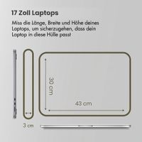 Accezz Laptop Hülle 17 Zoll - Laptop Sleeve - Schwarz