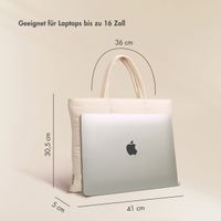 Selencia Vaya Puffy Laptoptasche 16 Zoll - Soft Ivory