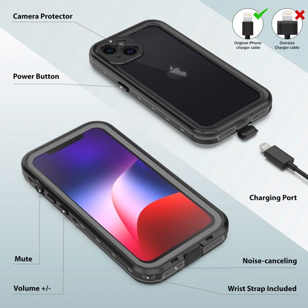 Redpepper Dot Plus Waterproof Case für das Apple iPhone 13 - Schwarz