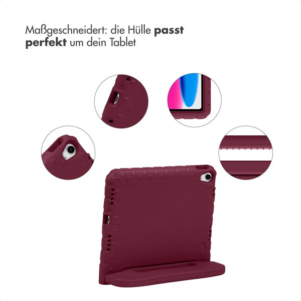 imoshion Schutzhülle mit Handgriff kindersicher Apple iPad 11 (2025) 11 Zoll A16 / iPad 10 (2022) 10.9 Zoll - Velvet Plum