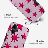 Selencia Vivid Tough Back Cover MagSafe für das iPhone 16 - Stars Rubine Red Light Pink