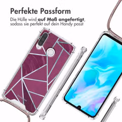 imoshion Design Hülle mit Band Huawei P30 Lite - Bordeaux Graphic