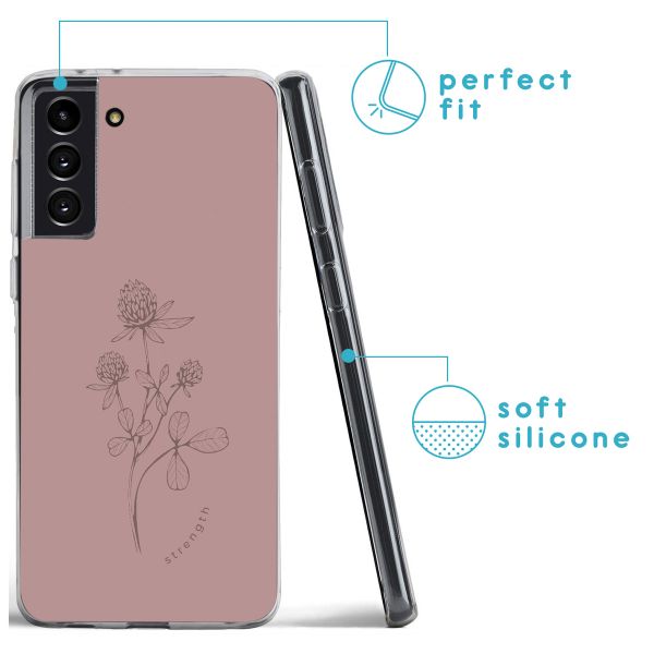 imoshion Design Hülle für das Samsung Galaxy S21 FE - Floral Pink