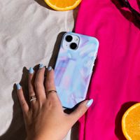 Selencia Vivid Tough Back Cover mit MagSafe für das iPhone 15 Pro Max - Holographic Blue Dream