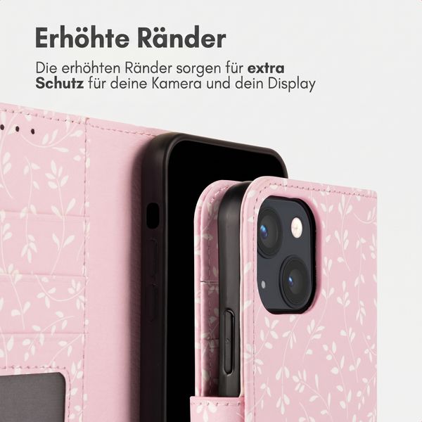 imoshion Design Klapphülle Apple iPhone 13 - Pink Bazaar Flowers