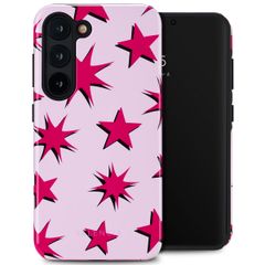Selencia Vivid Back Cover Samsung Galaxy S23 - Stars Rubine Red Light Pink