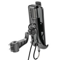 Lampa Smart Scooter Flow - Telefonhalter Motorroller - Spiegel- und Windschutzscheibenbefestigung - Schwarz