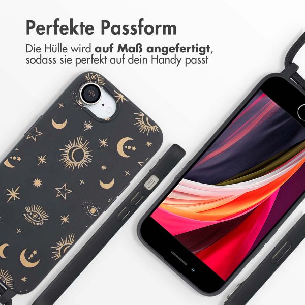 imoshion Silikonhülle design mit Band iPhone 16e - Sky Black