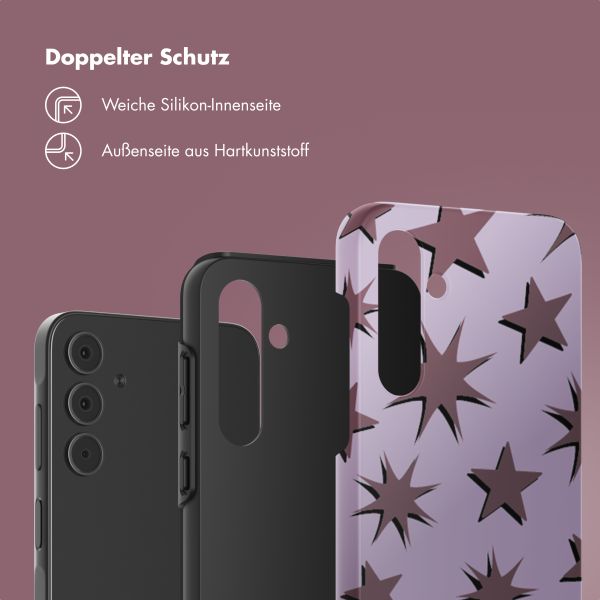 Selencia Vivid Back Cover Samsung Galaxy A55 - Stars Plum Lilac